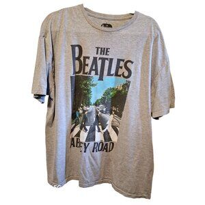 The Beatles Abbey Retro Road Graphic Gray T-Shirt XXL 90% Cotton 10% Polyester
